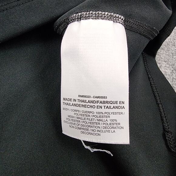 Nike Pullover Womens Medium Black 1/4 Zip Reflective Long Sleeve Thumb Active - Picture 16 of 16